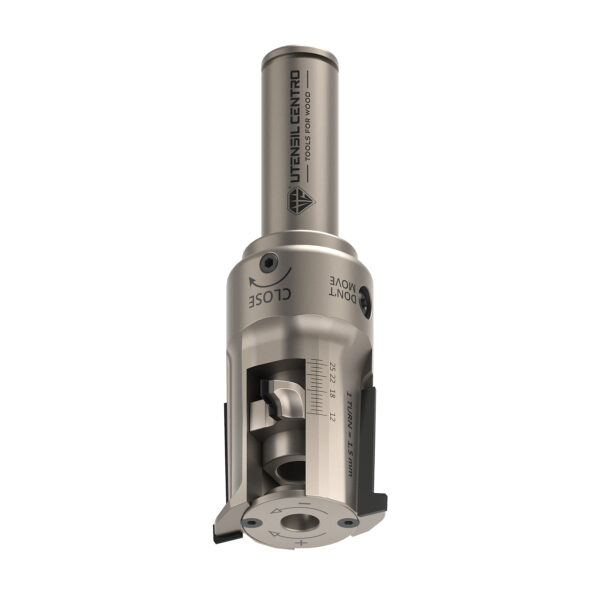 Adjustable diamond router cutter for multi-thickness panels