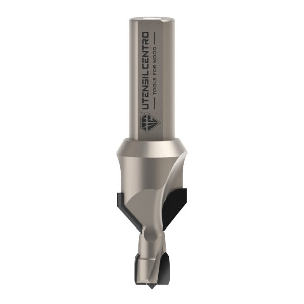 Diamond boring bit with countersink