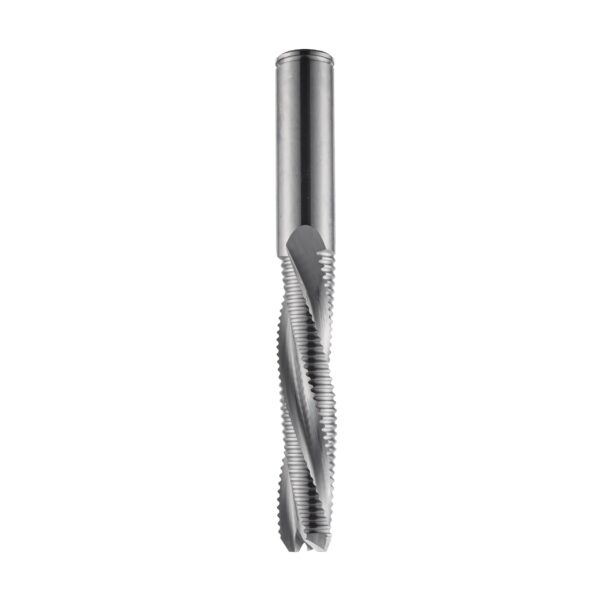 Fresa elicoidale HW integrale positiva con rompitruciolo - smusso 60° - per serrature Z=3+R